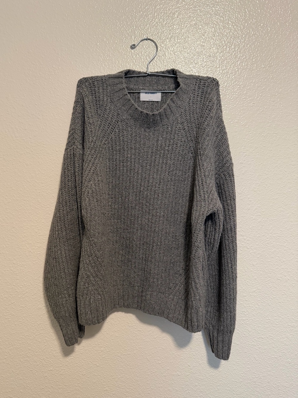 Old Navy Womens Gray Crewneck Knit Sweater